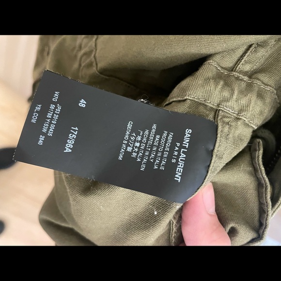 Saint Laurent men’s green patch utility jacket - Picture 3 of 5